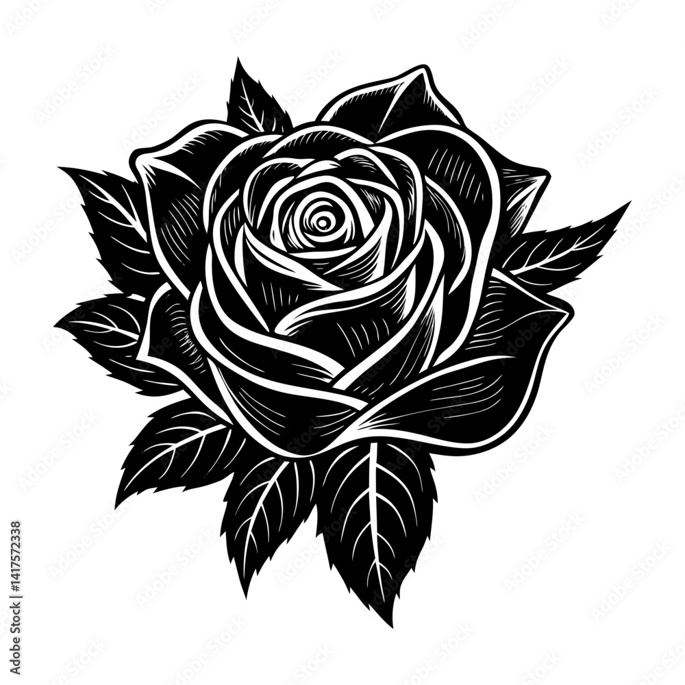 Fototapeta premium Download Rose Vector Art And Illustration Eps File For Design.