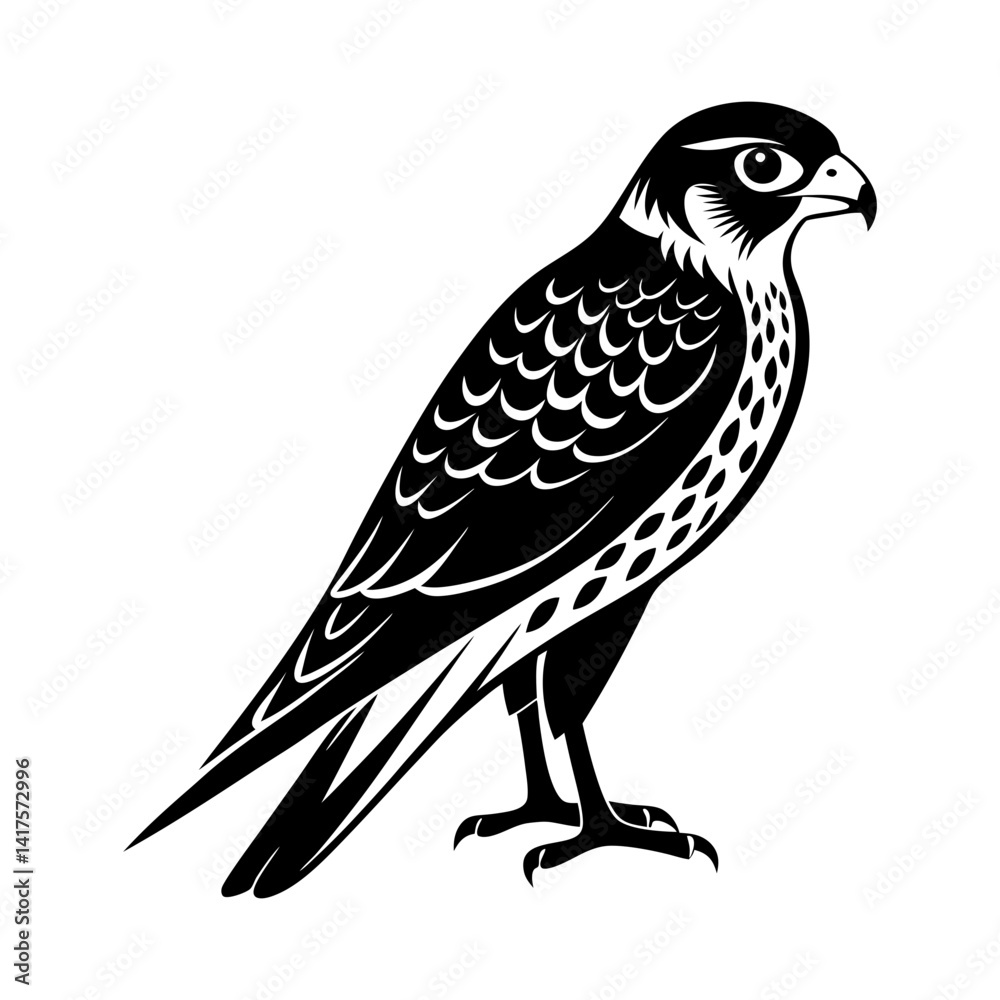 Fototapeta premium Download Kestrel Bird Vector Art And Illustration White Background Eps File For Design.