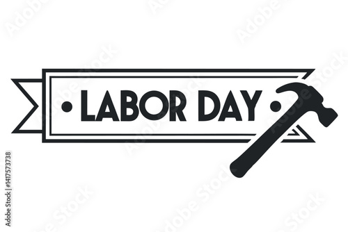   Happy labor day logo vector illustration.
