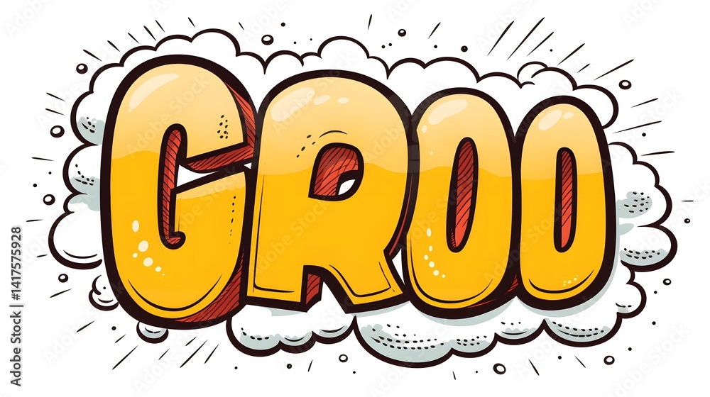 Fototapeta premium Creative Hand-Drawn Speech Bubble Cartoon with the Word 'Gross' for Design Projects