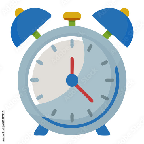 Colorful Cartoon Alarm Clock Illustration