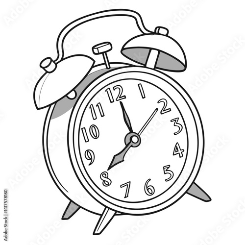 Colorful Cartoon Alarm Clock Illustration