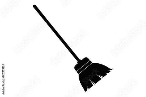 Floor Cleaning Mop Silhouette