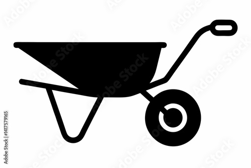 Garden Wheelbarrow Silhouette