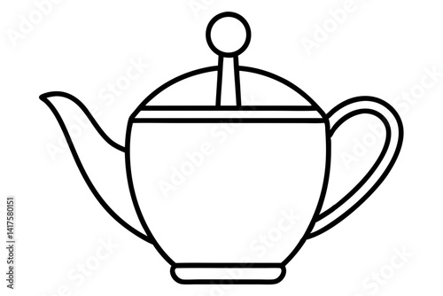Tea Infuser Line Art