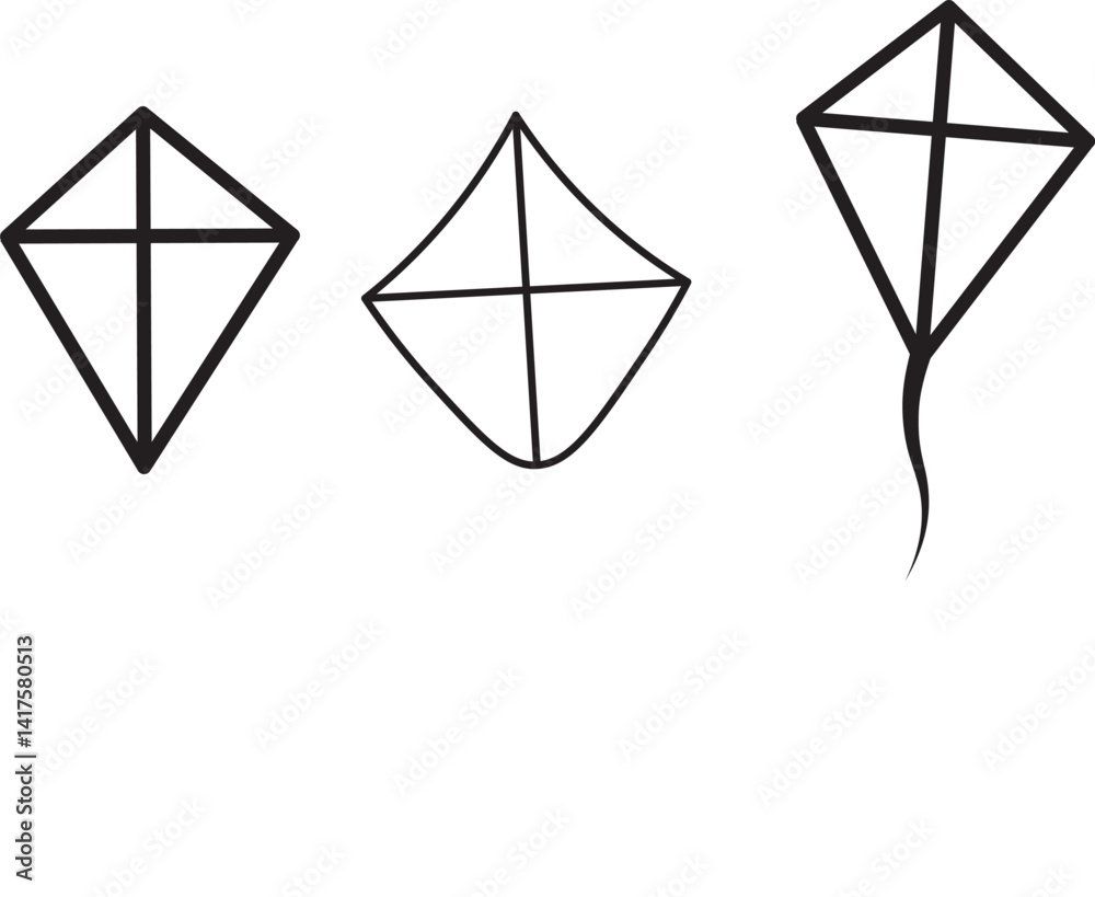 Kite icon vector. A diamond flying kite with a decorative tail flat vector icon. kite vector icon Kite icon vector. A diamond flying kite with a decorative tail flat vector icon. kite vector icon