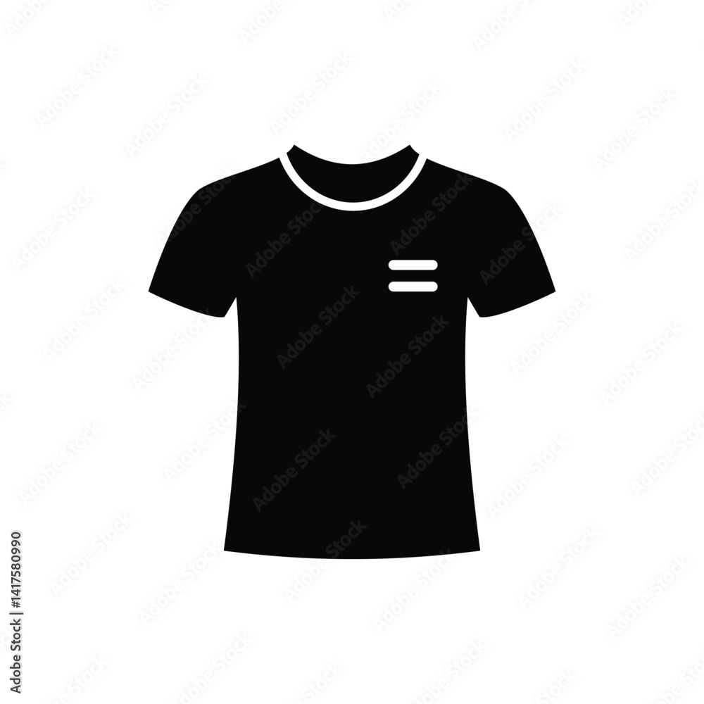 Naklejka premium T shirt icon representing apparel designed for web and mobile interfaces. Vector graphic