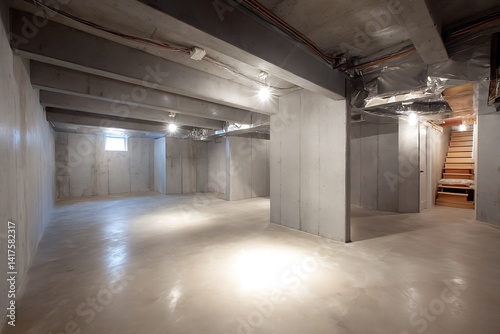 Sealed and insulated basement flooring for optimal waterproofing protection  
