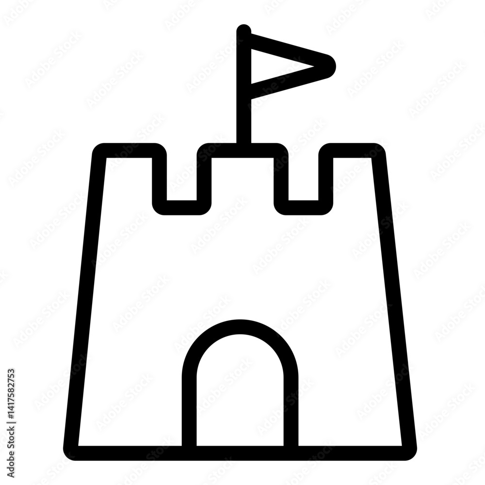 sand castle icon vector illustration. Summer vacation icons. sand castle icon vector illustration. Summer vacation icons.