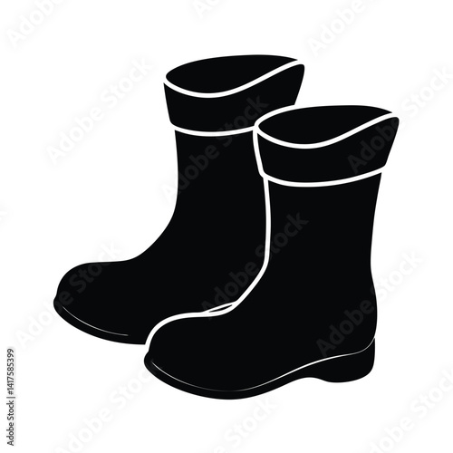 pair of rubber boots