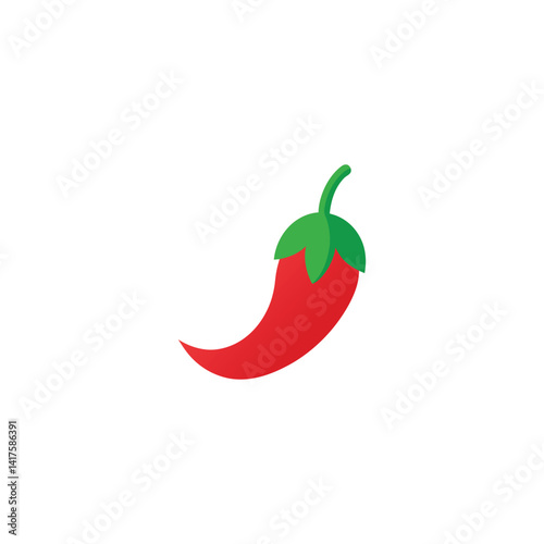 Spicy Red Chili Pepper Illustration A Vibrant Vector Graphic of a Hot Chili