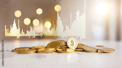 Cryptocurrency investment trends global financial market infographic digital space economic insights photo
