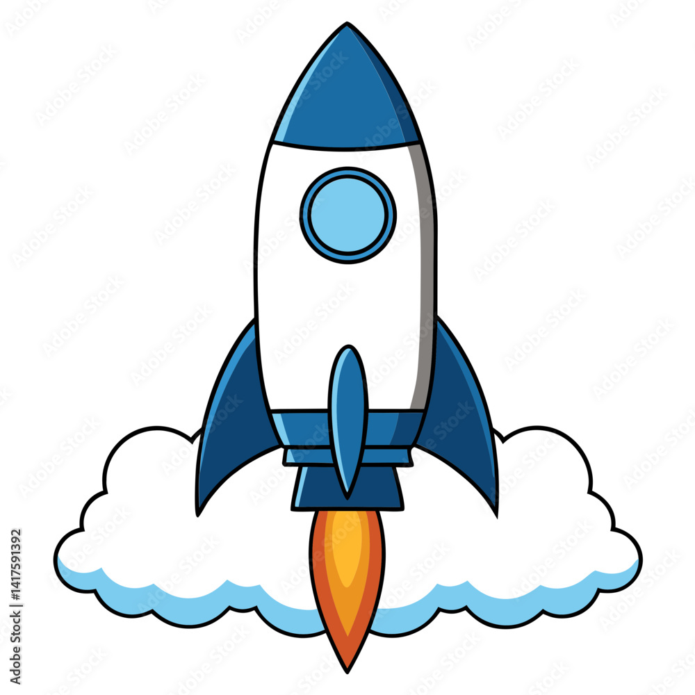 Rocket Launch Icon Illustration Rocket Launch Icon Illustration