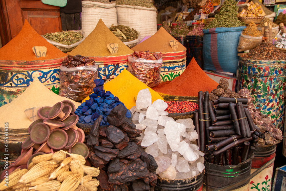 pigments shop in the medina of Marrakech