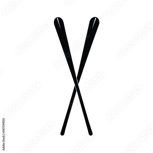 black matches isolated on white background
