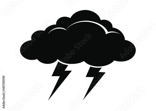 Thunderstorm Clouds Dark Sky Illustration