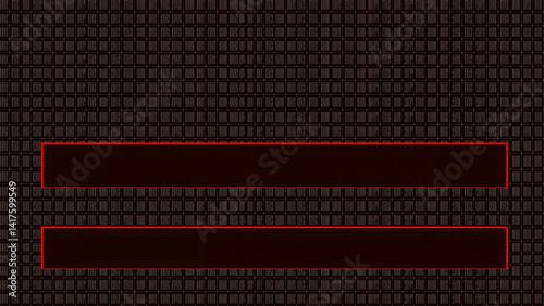 Obraz na płótnie Three-tiered digital defense lattice in black/red, showing firewall layers and attack vectors w salonie