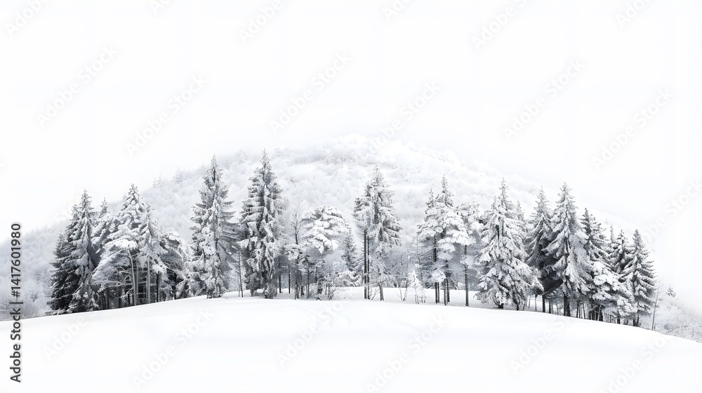 Panoramic Winter Landscape of Sniezka Mountain in Poland for Creative Projects Panoramic Winter Landscape of Sniezka Mountain in Poland for Creative Projects