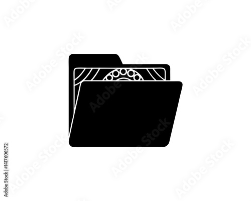 creative details File folder icon Vector Illustration
