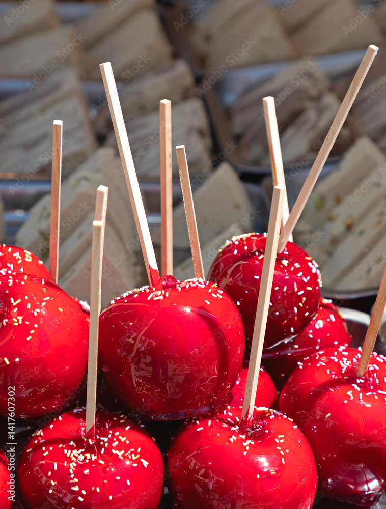 Red Candy Apples at Sticks Sweet Dessert