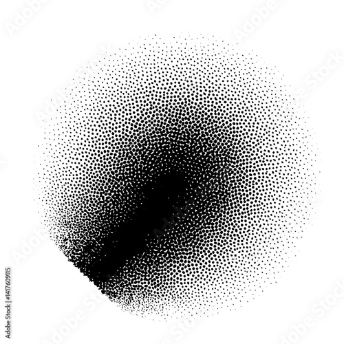 Halftone Noise Stipple pointillism background. Grain gradient texture background with dots. Dotwork gradient halftone pattern. Sand, grain, grunge stipple effect. Abstract texture, engraved overlay
