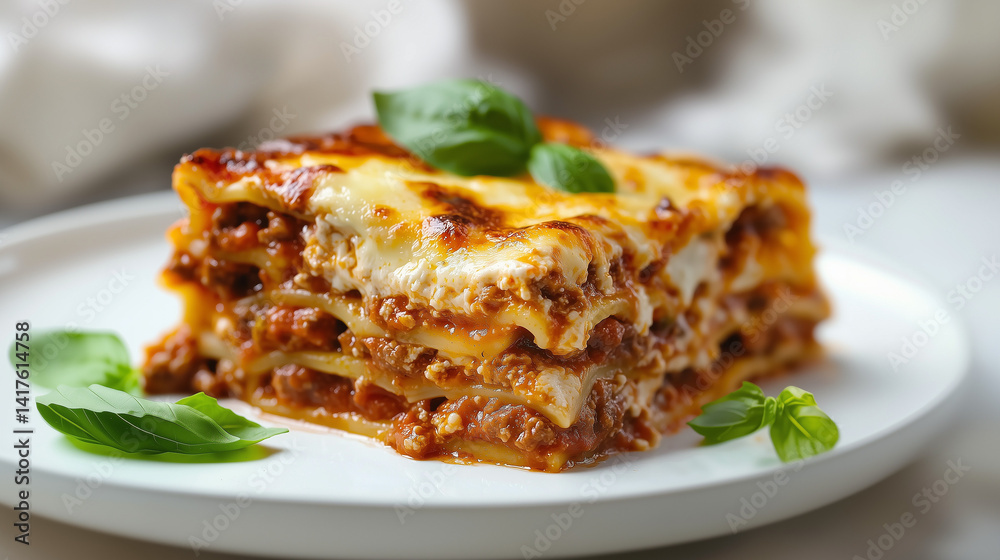 Lasagna delicious and cheesy with ground meat Lasagna delicious and cheesy with ground meat