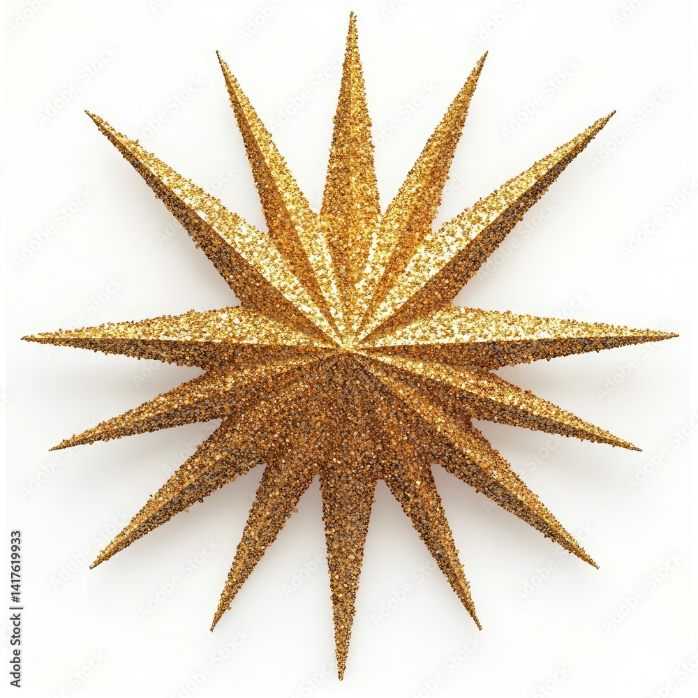 Gold Glitter Star Ornament Gold Glitter Star Ornament