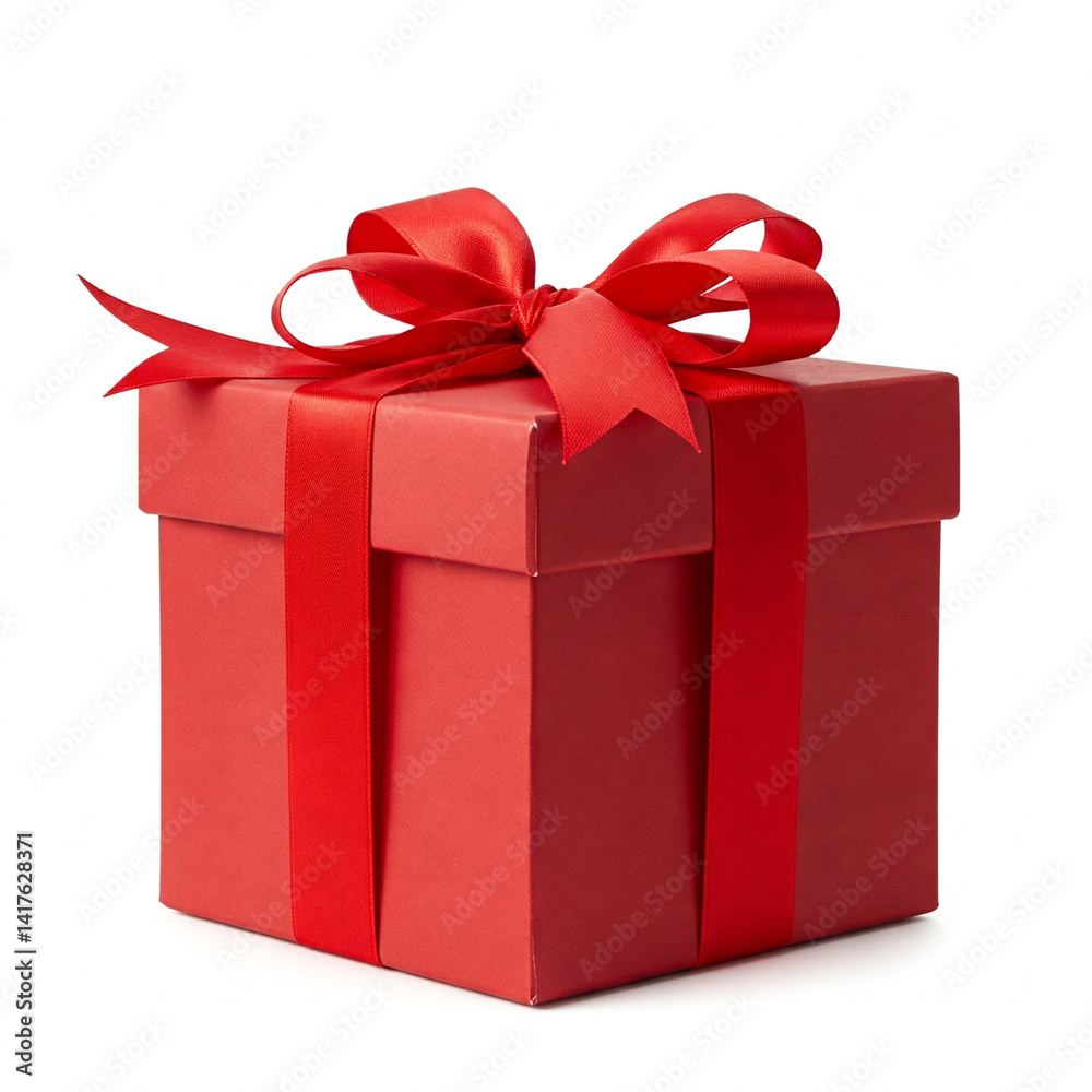 Fototapeta premium red gift box with ribbon