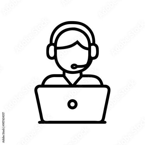 Customer Support Agent at Laptop Icon Design