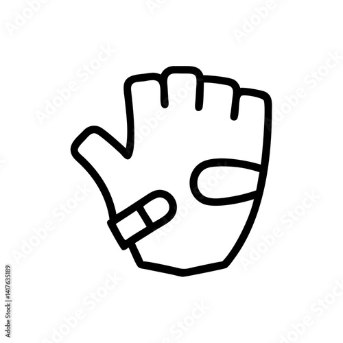 Cycling Glove with Knuckle Padding Icon Design