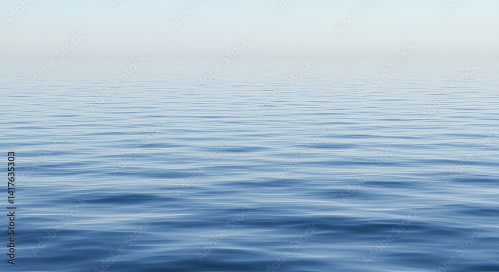 Fototapeta premium Calm Blue Water with Gentle Ripples