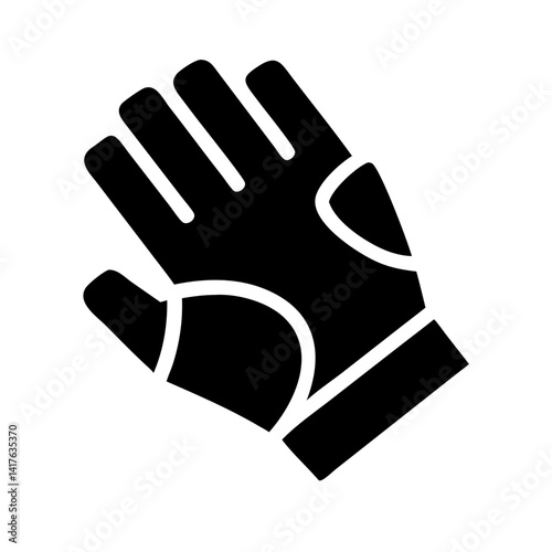 Cycling Glove with Knuckle Padding Icon Design