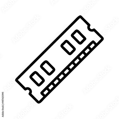 DDR4 RAM Module with Label Icon Design