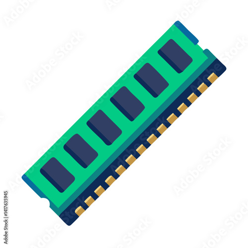 DDR4 RAM Module with Label Icon Design