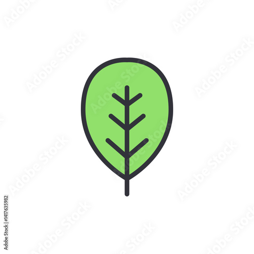 Free Download Leaf colored icons, minimalist vector illustration ,simple transparent graphic element .Isolated on white background - GFXLoad