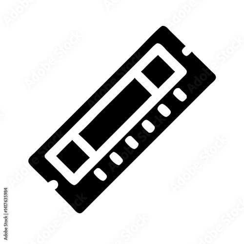 DDR4 RAM Module with Label Icon Design