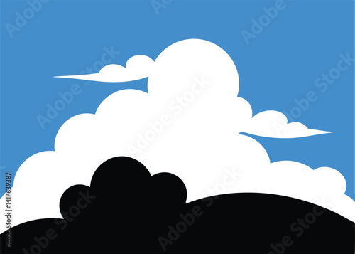 Clear Blue Sky with Soft Clouds Background