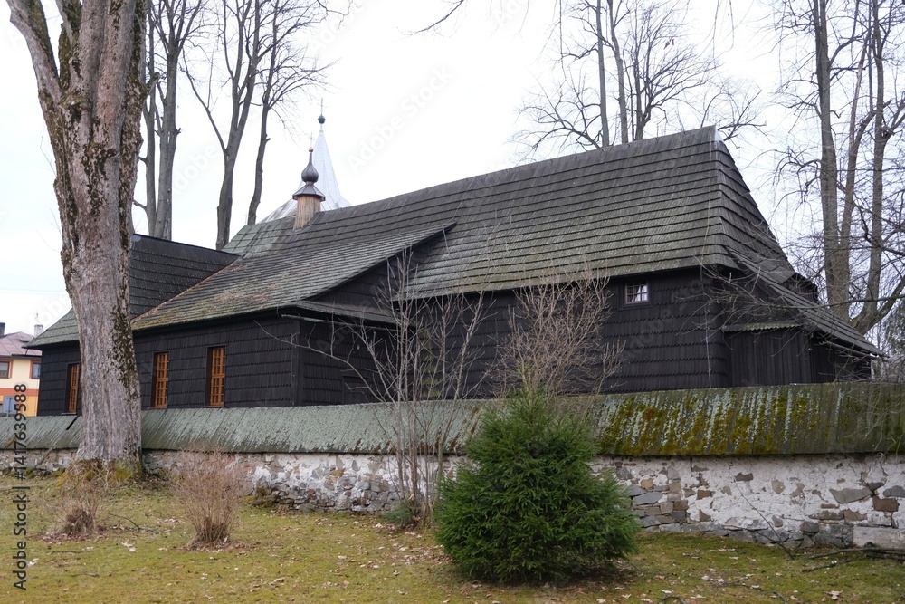 Ancient church in Jurgow, Lesser Poland, Poland