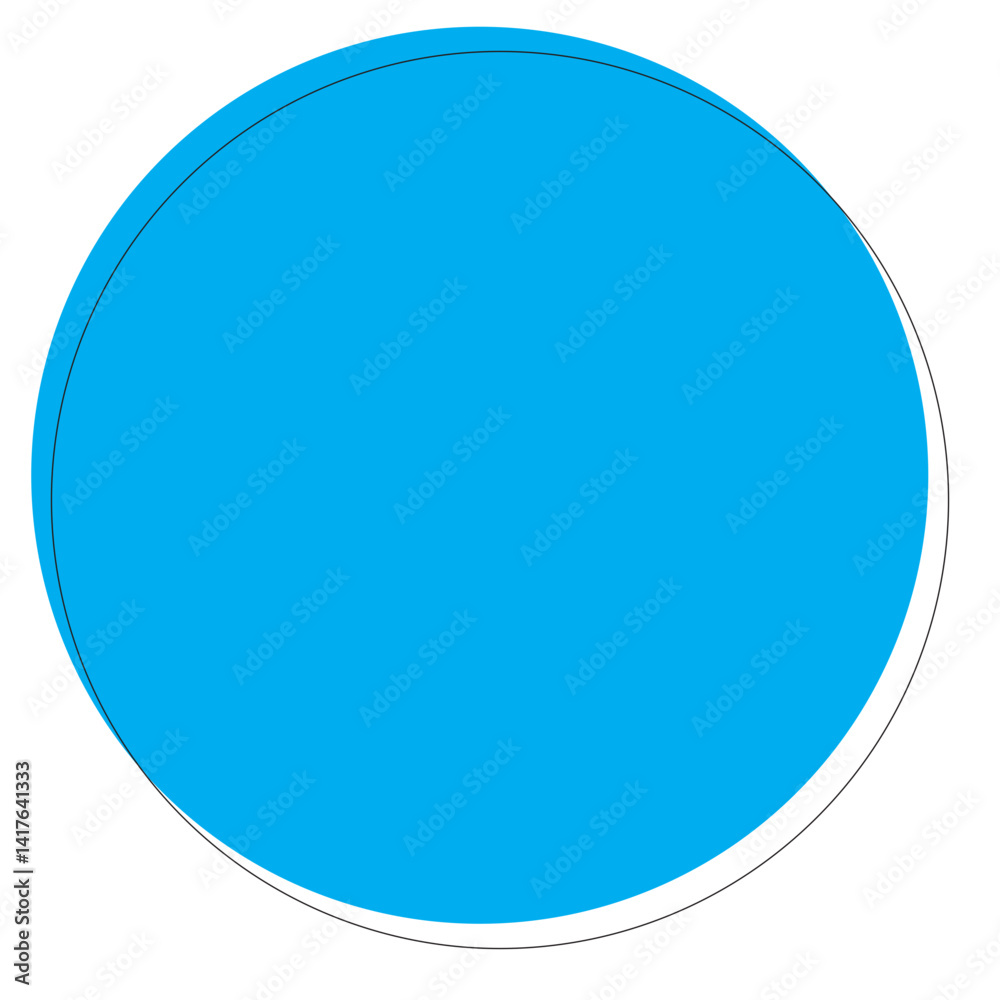 Blue Round Retro Circle Blue Round Retro Circle