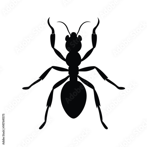 Ant silhouette Silhouette vector bundle illustration, Set of Ant silhouette Silhouette 