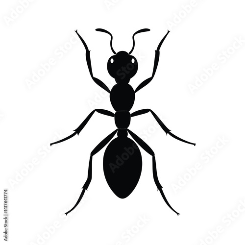 Ant silhouette Silhouette vector bundle illustration, Set of Ant silhouette Silhouette 