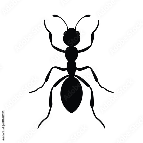 Ant silhouette Silhouette vector bundle illustration, Set of Ant silhouette Silhouette 