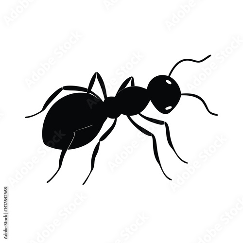 Ant silhouette Silhouette vector bundle illustration, Set of Ant silhouette Silhouette 