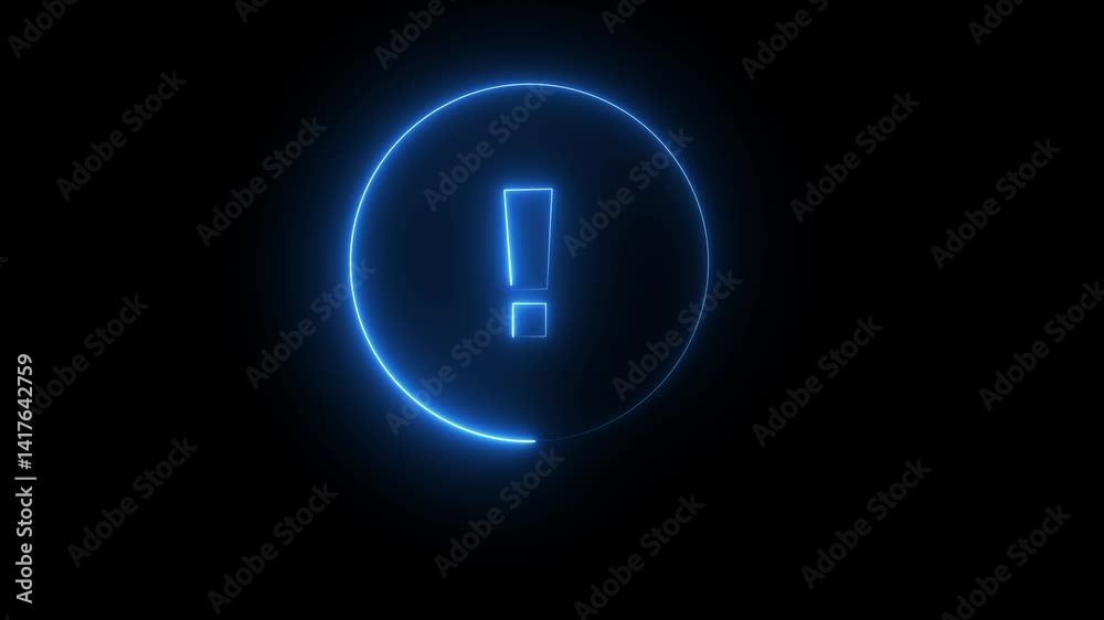 Glowing neon warning icon looping animation Neon circle warning sign icon Neon stop or problem road signs Neon Hazard warning sign, careful, danger warning important sign 4K video animation Glowing neon warning icon looping animation Neon circle warning sign icon Neon stop or problem road signs Neon Hazard warning sign, careful, danger warning important sign 4K video animation