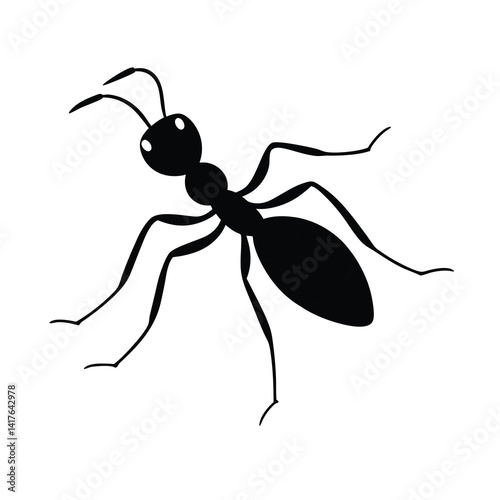 Ant silhouette Silhouette vector bundle illustration, Set of Ant silhouette Silhouette 
