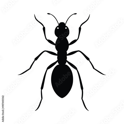 Ant silhouette Silhouette vector bundle illustration, Set of Ant silhouette Silhouette 