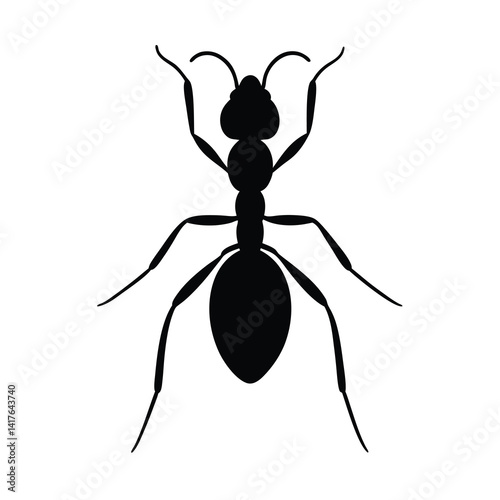 Ant silhouette Silhouette vector bundle illustration, Set of Ant silhouette Silhouette 