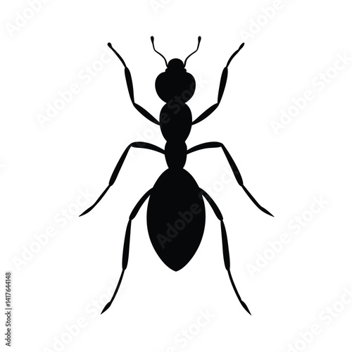Ant silhouette Silhouette vector bundle illustration, Set of Ant silhouette Silhouette 