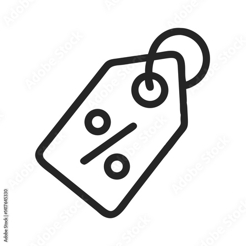 Discount Tags with Percentage Sign Icon Design