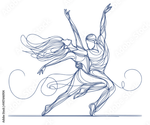 hand drawn sketch of a dance, ready for international dance day